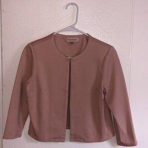 Blush Pink Crop Blazer Top - Philosophy